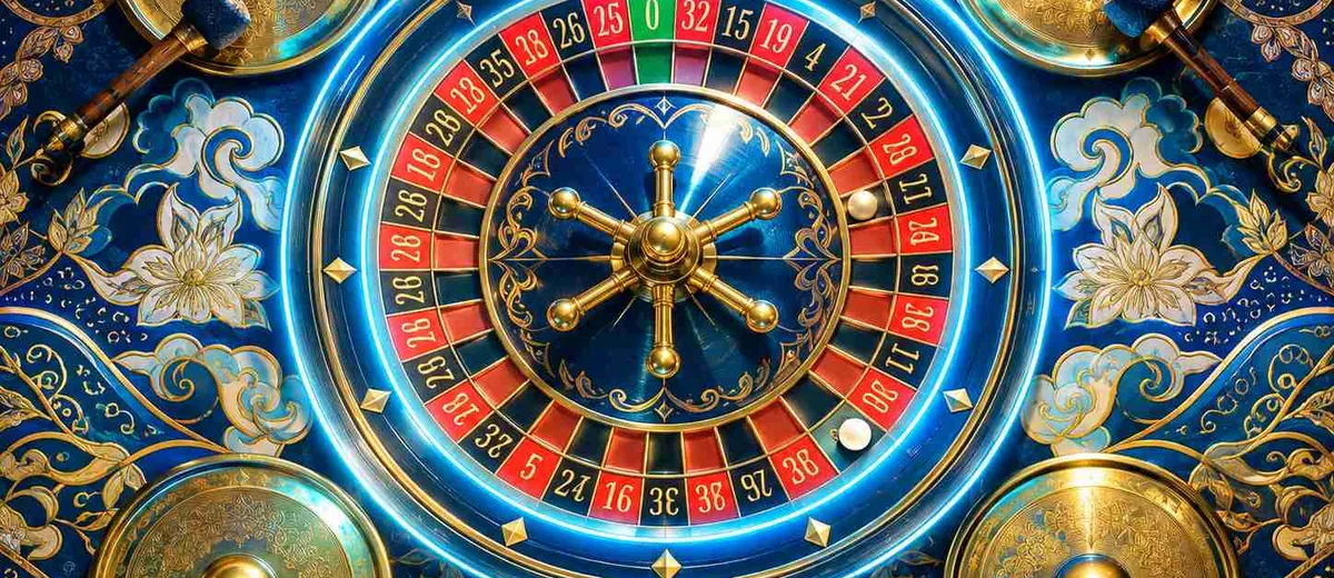 Ilustrasi hl4__hero_roulette table and golden casino — panduan Halte4d Halte4d